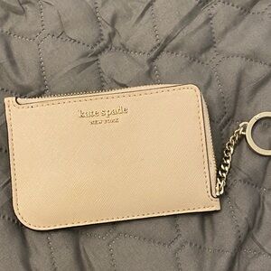 Kate Spade Light Beige Card Holder with Chain